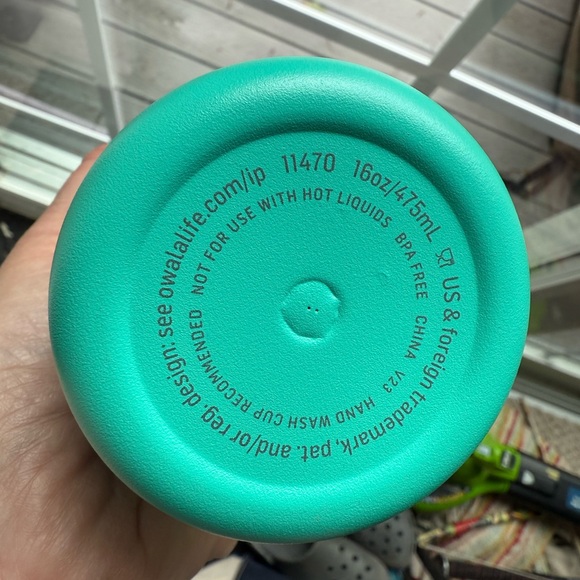 Vibrant Teal and Peach Water Bottle - Picture 3 of 3